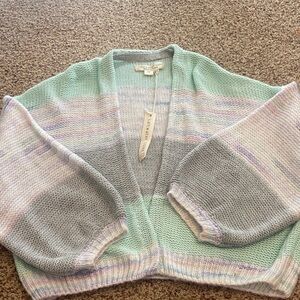 Saltwater LUXE NWT Multicolor Pastel Cardigan